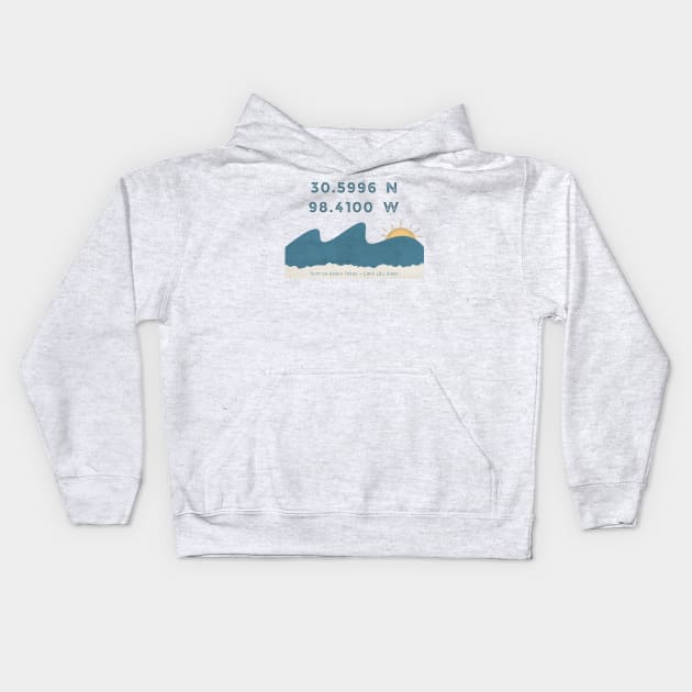 Lake LBJ Vibes Kids Hoodie by AmyLovesAustin